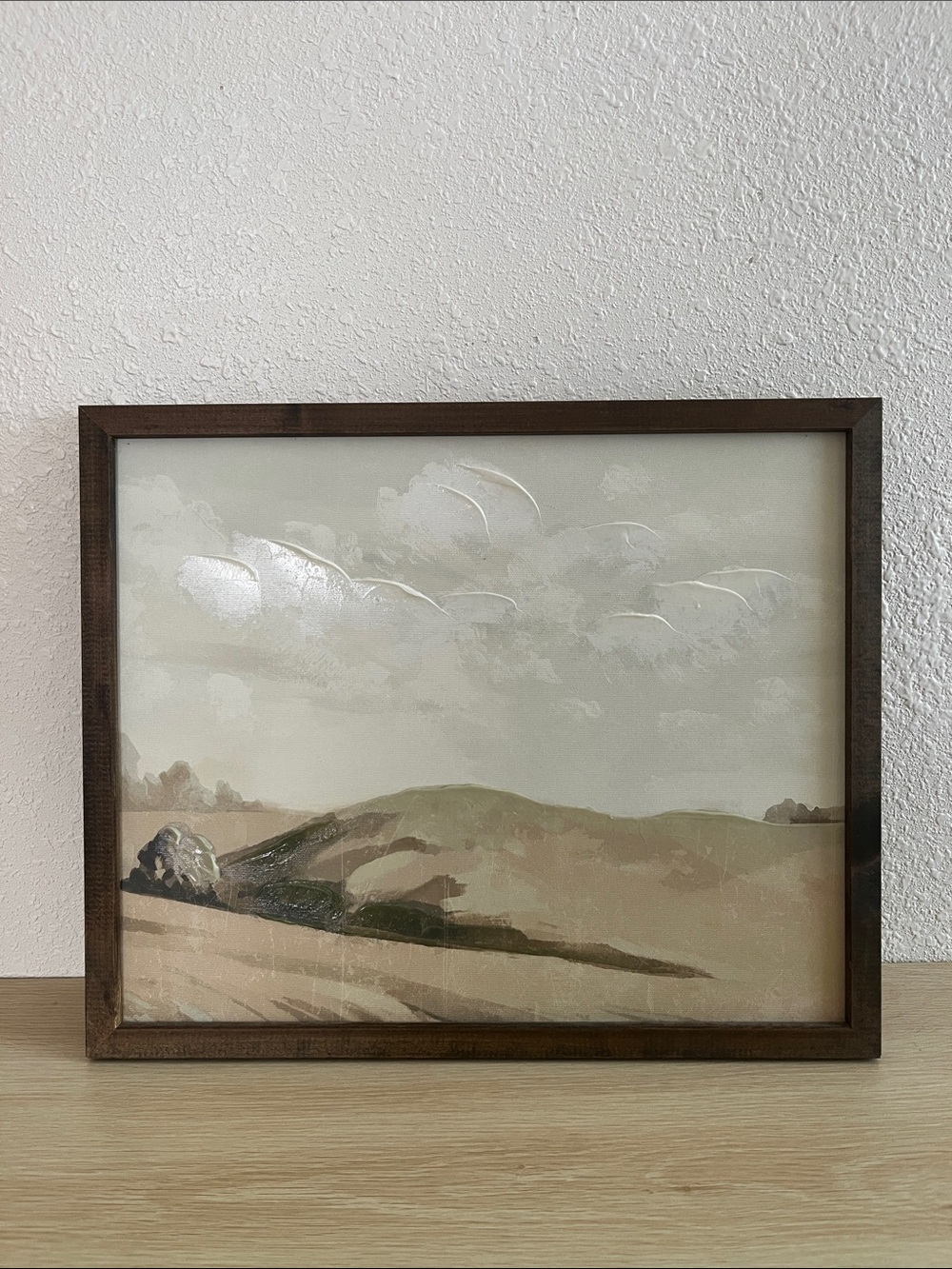Framed Neutral Landscape Wall Art Canvas